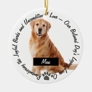 Pet Memorial Legacy Lives On Keepsake Dog Photo Ceramic Tree Decoration