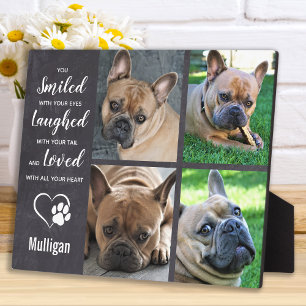 Pet Memorial Loss Quote - Rustic Photo Collage Plaque