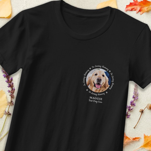 Pet Memorial Loving Memory Personalised Dog Photo T-Shirt (Creator Uploaded)