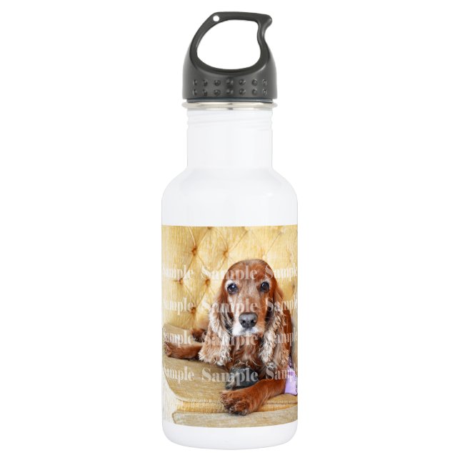 Pet memorial memory / PERSONALIZE photo 532 Ml Water Bottle (Front)