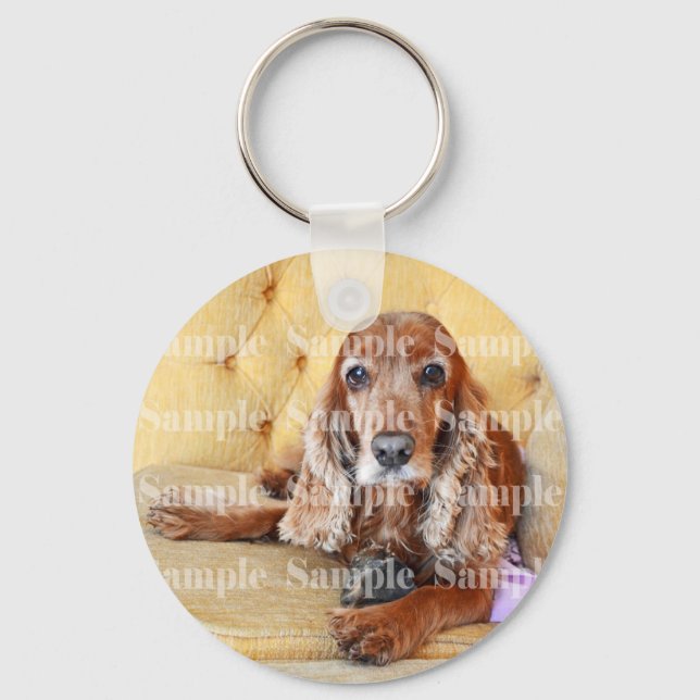 Pet memorial memory / PERSONALIZE photo Key Ring (Front)