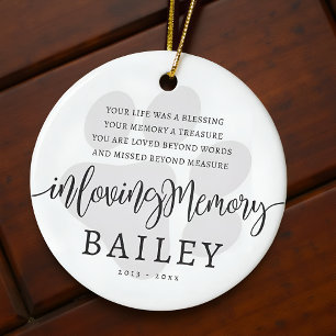 Pet Memorial Modern Elegant Simple Chic Paw Ceramic Tree Decoration