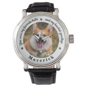 Pet Memorial Modern Photo Custom Dog Watch