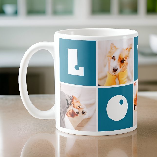 Pet Memorial Modern Remembrance Photos Keepsake Coffee Mug (Creator Uploaded)