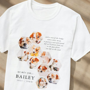 Pet Memorial Modern Simple 10 Photo Collage T-Shirt