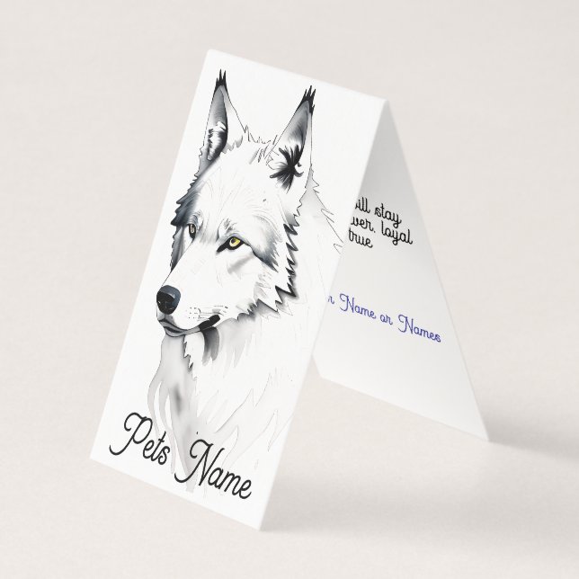 Pet Memorial or Sympathy Folded Card (Front)