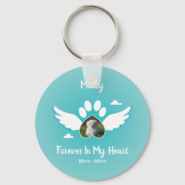 Pet Memorial Personalise Key Ring (Front)