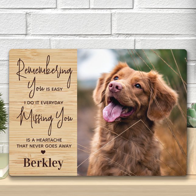 Pet Memorial Personalised Dog Remembrance Wood Plaque (Creator Uploaded)