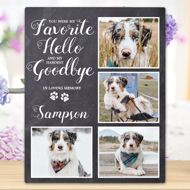 Pet Memorial Personalised Keepsake Photo Collage Plaque (Creator Uploaded)