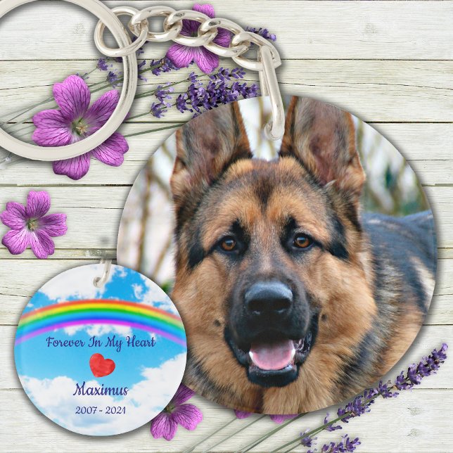 Pet Memorial Personalised Pet Loss Gift Dog Photo Key Ring (Creator Uploaded)