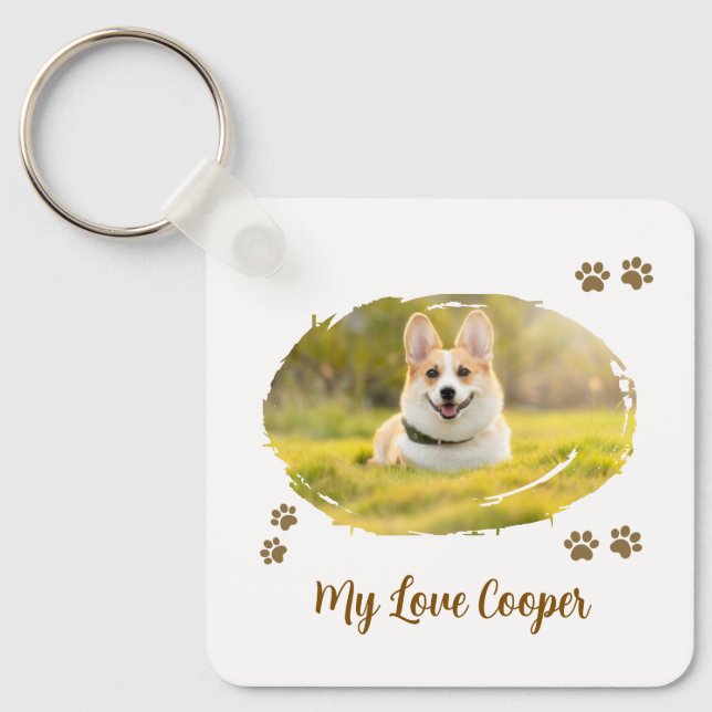 Pet Memorial – Personalised Pet Loss Gift Key Ring (Front)