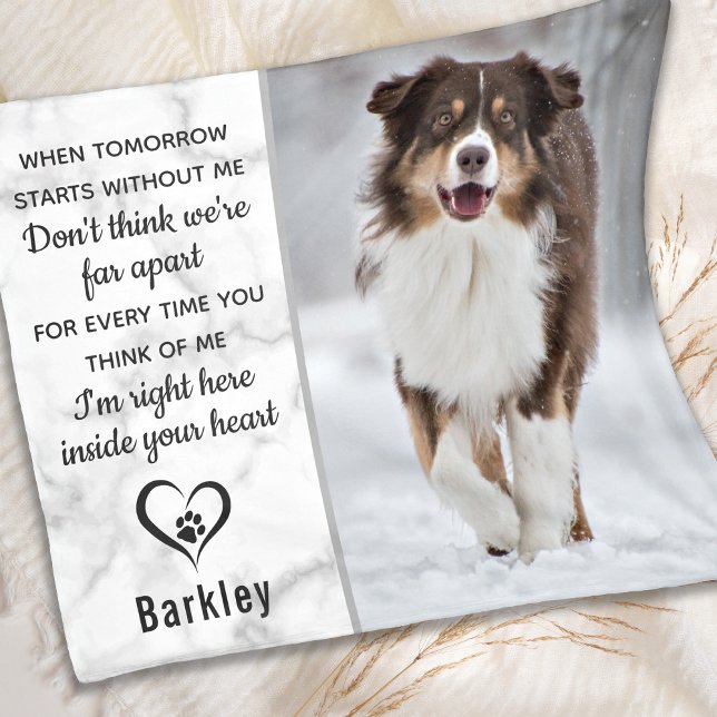 Pet Memorial Personalised Photo Fleece Blanket (Creator Uploaded)