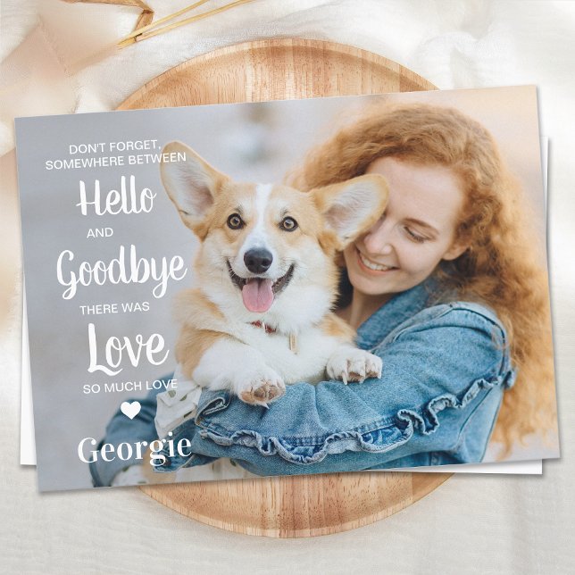 Pet Memorial Personalised Sympathy Dog Photo Thank You Card (Creator Uploaded)
