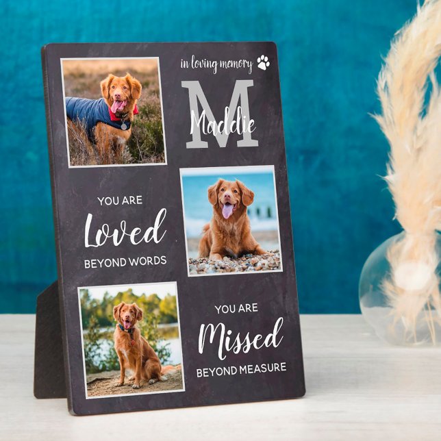 Pet Memorial Pet Loss Gift Personalised Dog Photos Plaque (Creator Uploaded)