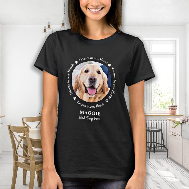 Pet Memorial Pet Loss Keepsake Custom Dog Photo  T-Shirt (Creator Uploaded)