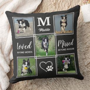 Pet Memorial Pet Loss Keepsake Dog Photo Collage Cushion