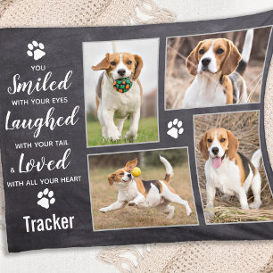 Pet Memorial Pet Loss Keepsake Photo Collage Fleece Blanket