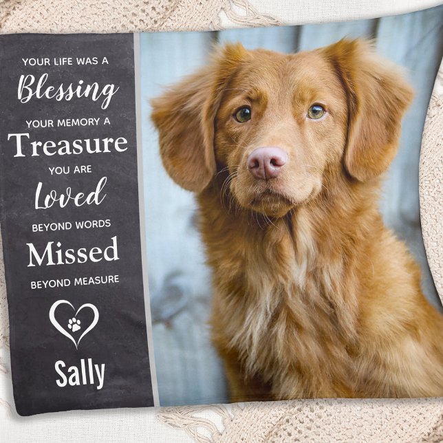 Pet Memorial Pet Loss Keepsake Photo Fleece Blanket (Creator Uploaded)