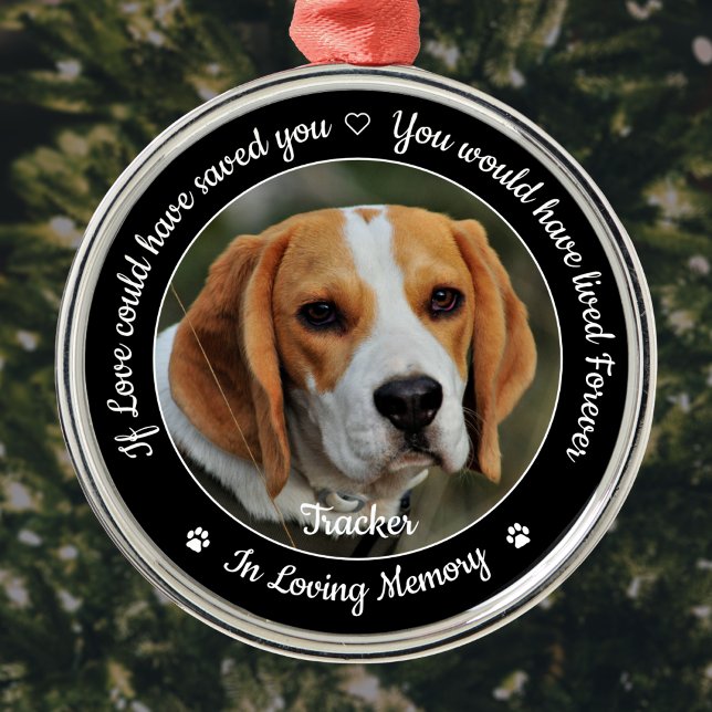 Pet Memorial Pet Loss Keepsake Sympathy Photo Metal Tree Decoration (Creator Uploaded)