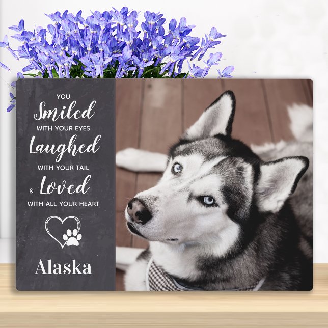 Pet Memorial - Pet Loss Photo Collage Dog Memorial Plaque (Creator Uploaded)