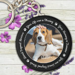 Pet Memorial Pet Loss Remembrance Dog Photo Key Ring<br><div class="desc">Honor your best friend with a custom photo memorial keychain. This unique pet memorials keychain keepsake is the perfect gift for yourself, family or friends to pay tribute to your loved one. We hope your dog memorial photo keychain will bring you peace, joy and happy memories. Quote "Your Life was...</div>