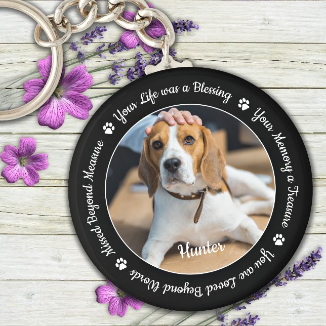 Pet Memorial Pet Loss Remembrance Dog Photo Key Ring (Creator Uploaded)