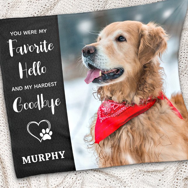 Pet Memorial Pet Loss Sympathy Keepsake Photo Fleece Blanket (Creator Uploaded)
