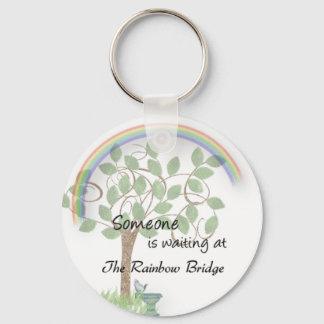 Pet memorial, pet loss sympathy keychain Waiting