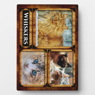 Pet memorial photo collage bamboo wood frame