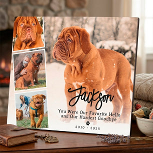 Pet Memorial Photo Collage Dog or Cat Remembrance Plaque
