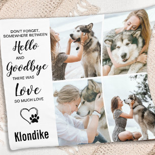 Pet Memorial Photo Collage Fleece Blanket