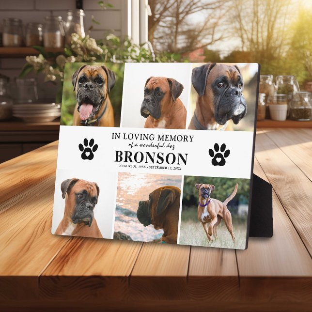 Pet Memorial Photo Collage In Loving Memory Plaque (Creator Uploaded)