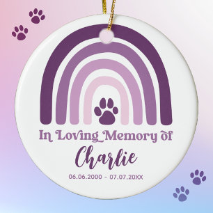 Pet Memorial Photo Keepsake Ceramic Tree Decoration