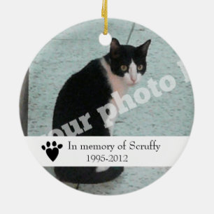 Pet Memorial Photo Ornament Dog or Cat Customised