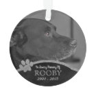 Pet Memorial Photo Paw Print Personalised Name