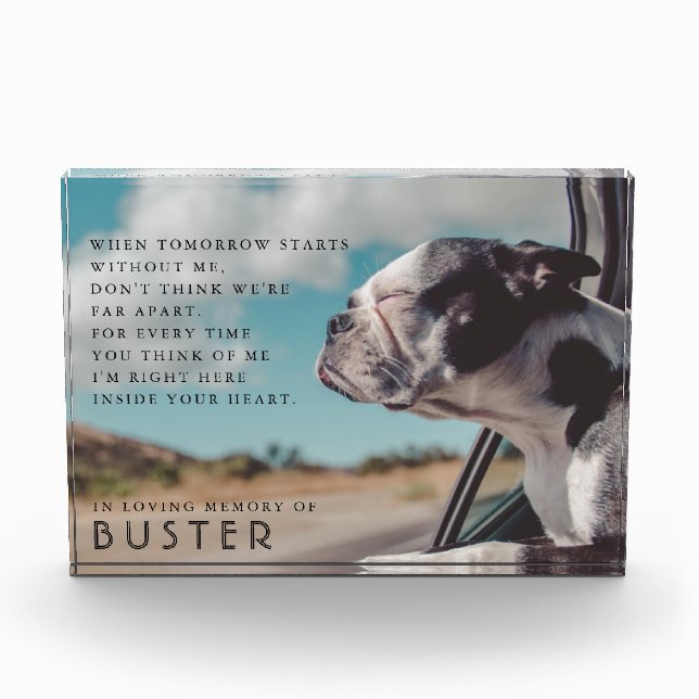 Pet Memorial Photo Poem (Front)