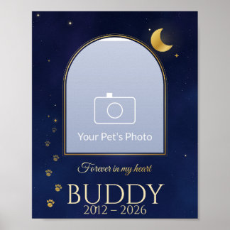 Pet Memorial Photo Print, Forever in My Heart Poster