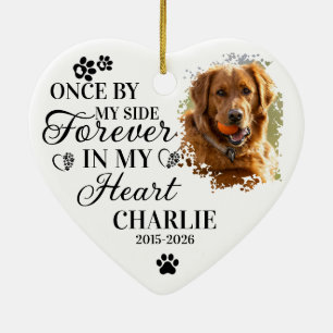 Pet Memorial Photo Sympathy Quote Keepsqke Gift Ceramic Tree Decoration