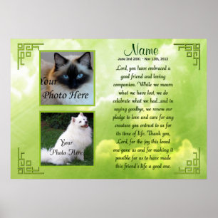 Pet Memorial Poster Print - Religious - Cat Dog