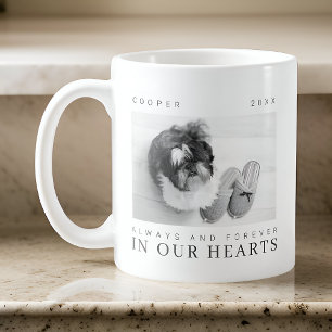 Pet Memorial Quote Simple Modern Chic Photo Coffee Mug