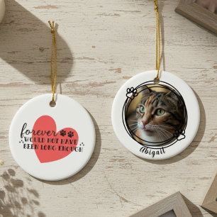 Pet Memorial Red Heart Paw Print Ceramic Tree Decoration