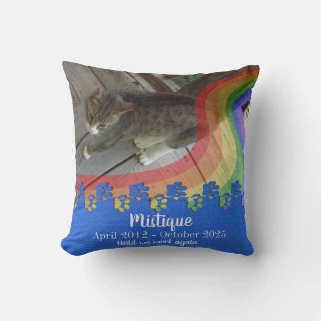 Pet Memorial Remembrance Beloved Keepsake Cushion (Front)