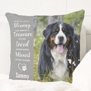 Pet Memorial Remembrance Gift Custom Dog Photo Cushion
