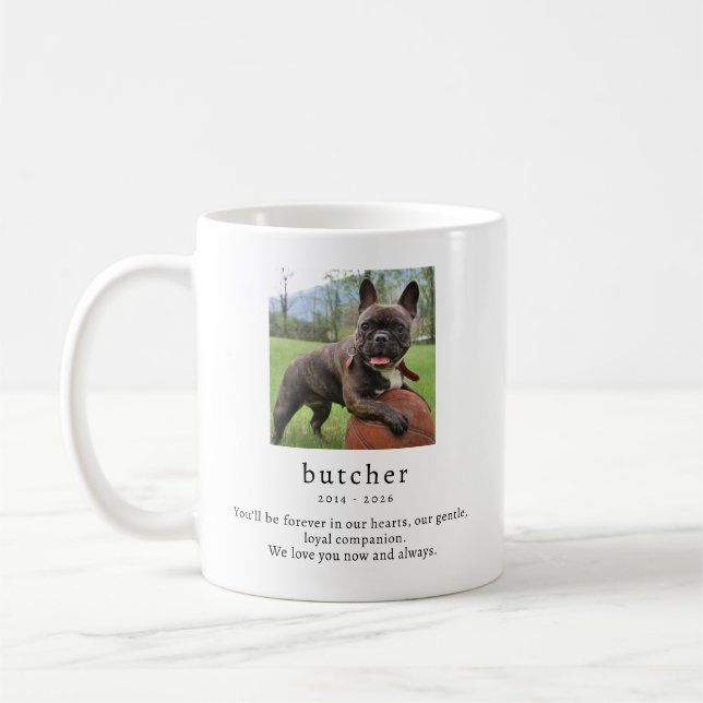 Pet Memorial Remembrance Photo Coffee Mug (Left)