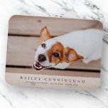 Pet Memorial Simple and Modern Custom Photo Card Magnet<br><div class="desc">This simple and modern design is composed of serif typography. Add custom pet (dog,  cat,  bird) photo.</div>