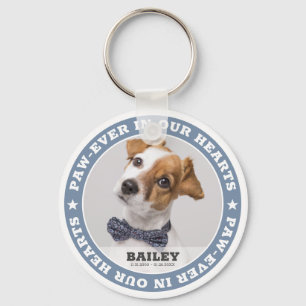 Pet Memorial Simple Modern Custom Photo Keepsake Key Ring