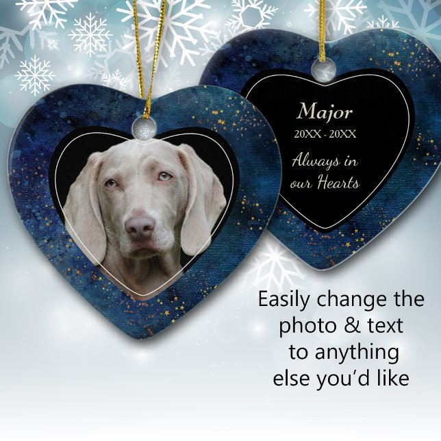 Pet Memorial Star Galaxy Heart Keepsake Ceramic Tree Decoration (Creator Uploaded)