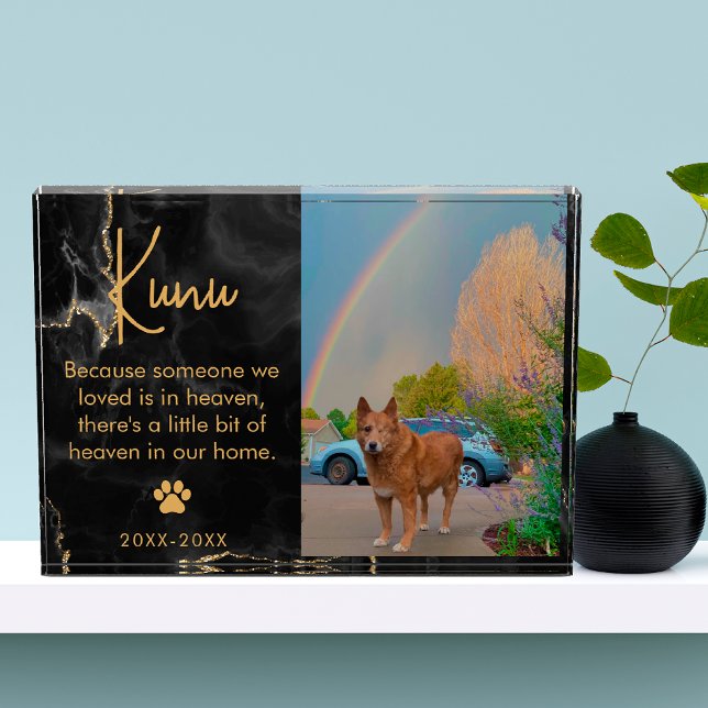 Pet Memorial Sympathy Gift For Cat Or Dog Lover Photo Block (Creator Uploaded)