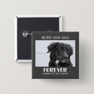Pet Memorial Sympathy Photo 15 Cm Square Badge