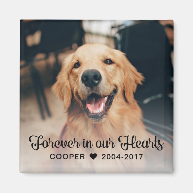 Pet Memorial Sympathy Photo Magnet (Front)